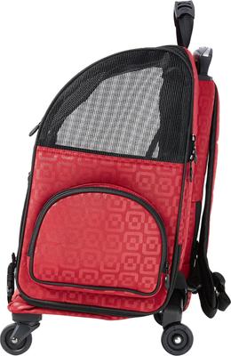 Show full view: Gen7Pets Geometric Roller with Smart-Level Dog & Cat Carrier Backpack, Red, Up to 20-lbs slide 6 of 11