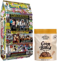 Gentle Giants Canine Nutrition Chicken Dry Food + American Journey Peanut Butter Recipe Grain-Free Oven Baked Crunchy Biscuit Dog Treats