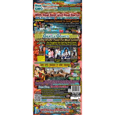 Show full view: Gentle Giants Natural Adult Non-GMO Beef & Bacon Small Bites Dry Dog Food, 3-lb bag slide 3 of 11