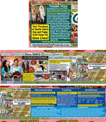 Show full view: Gentle Giants Natural Adult Non-GMO Beef & Bacon Small Bites Dry Dog Food, 3-lb bag slide 10 of 11