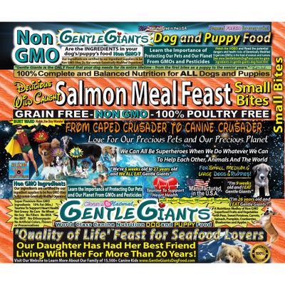 Show full view: Gentle Giants Natural Adult Non-GMO Grain-Free Salmon Small Bites Dry Dog Food, 3-lb bag slide 3 of 11