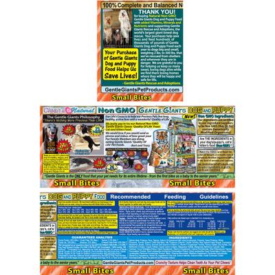 Show full view: Gentle Giants Natural Adult Non-GMO Grain-Free Salmon Small Bites Dry Dog Food, 3-lb bag slide 10 of 11