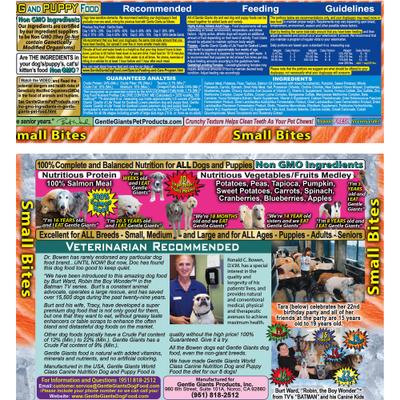 Show full view: Gentle Giants Natural Adult Non-GMO Grain-Free Salmon Small Bites Dry Dog Food, 3-lb bag slide 7 of 11