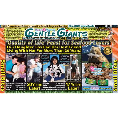 Show full view: Gentle Giants Natural Adult Non-GMO Grain-Free Salmon Small Bites Dry Dog Food, 3-lb bag slide 4 of 11
