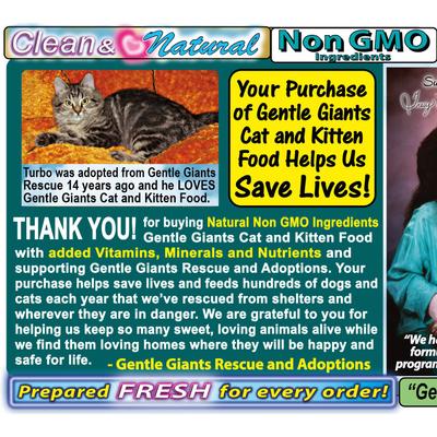 Show full view: Gentle Giants Natural Non-GMO Chicken & Fish Cat & Kitten Dry Cat Food, 18-lb bag slide 10 of 11