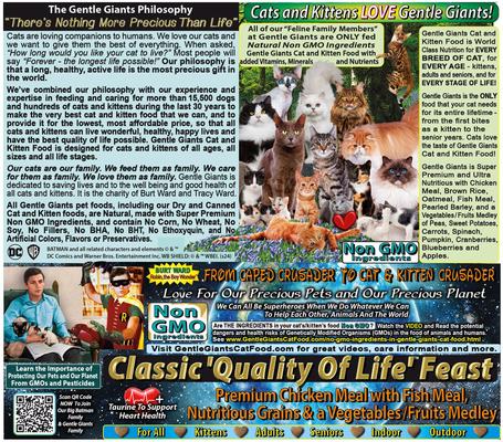 Show full view: Gentle Giants Natural Non-GMO Chicken & Fish Cat & Kitten Dry Cat Food, 3-lb bag slide 9 of 11