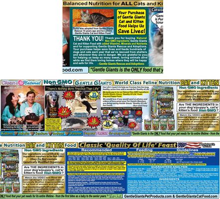 Show full view: Gentle Giants Natural Non-GMO Chicken & Fish Cat & Kitten Dry Cat Food, 3-lb bag slide 10 of 11