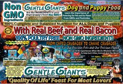 Gentle Giants Natural Non-GMO Dog & Puppy Beef & Bacon Dry Dog Food, 24-lb bag slide 2 of 9