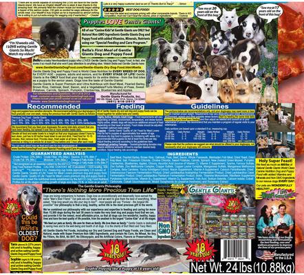 Show full view: Gentle Giants Natural Non-GMO Dog & Puppy Beef & Bacon Dry Dog Food, 24-lb bag slide 8 of 11