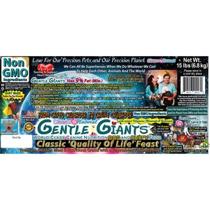 Gentle Giants Natural Non-GMO Dog & Puppy Chicken Dry Dog Food, 15-lb bag