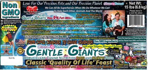 Show full view: Gentle Giants Natural Non-GMO Dog & Puppy Chicken Dry Dog Food, 15-lb bag slide 7 of 11