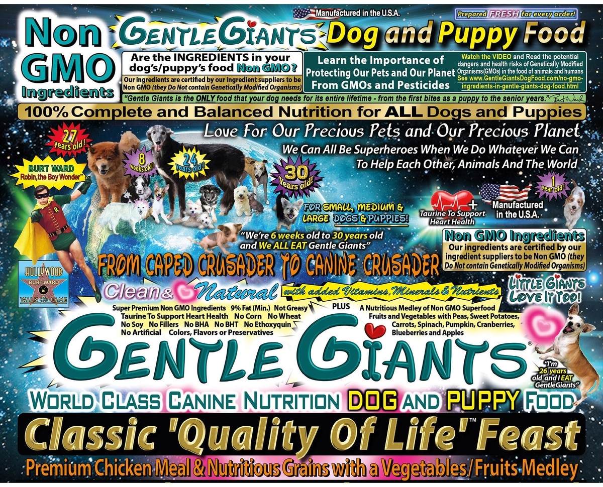 GENTLE GIANTS Natural Non-GMO Dog Puppy Chicken Dry Dog Food, 15