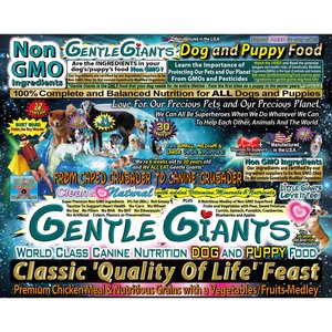 Gentle Giants Natural Non-GMO Dog & Puppy Chicken Dry Dog Food, 15-lb bag