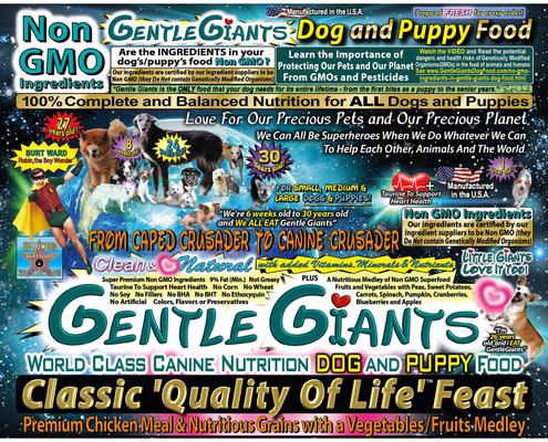 Show full view: Gentle Giants Natural Non-GMO Dog & Puppy Chicken Dry Dog Food, 15-lb bag slide 4 of 11