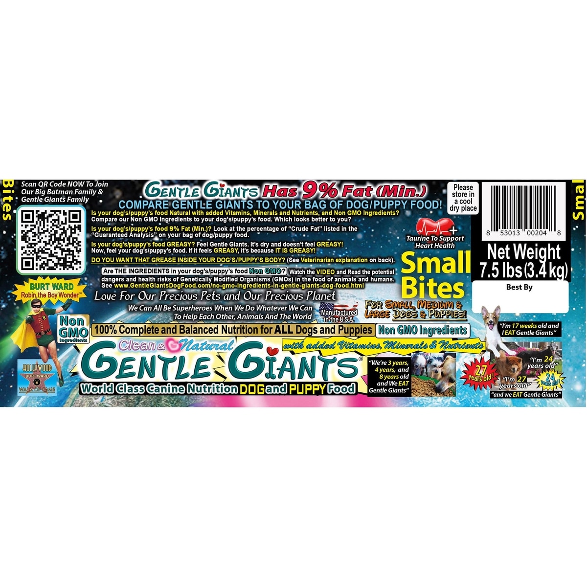 Curated visual reference: Non Gmo Puppy Food Options Reference: Gentle Giants Small Bites Natural Non Gmo Chicken Dry Dog