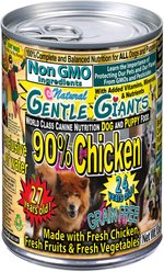 Gentle Giants Natural Non-GMO Grain-Free 90% Chicken Wet Dog Food, 13-oz can, case of 12