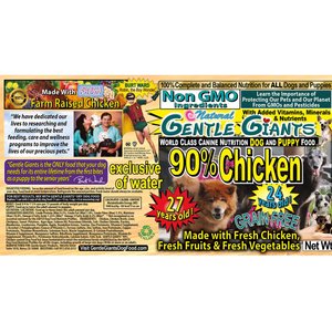 Gentle Giants Natural Non-GMO Grain-Free 90% Chicken Wet Dog Food, 13-oz can, case of 12
