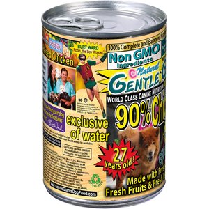 Gentle Giants Natural Non-GMO Grain-Free 90% Chicken Wet Dog Food, 13-oz can, case of 12