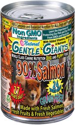 Gentle Giants Natural Non-GMO Grain-Free 90% Salmon Wet Dog Food, 13-oz can, case of 12