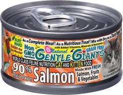 Gentle Giants Natural Non-GMO Salmon Grain-Free Cat & Kitten Canned Cat Food, 3-oz, case of 24