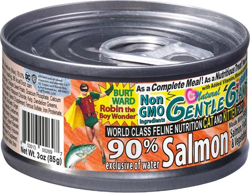 Show full view: Gentle Giants Natural Non-GMO Salmon Grain-Free Cat & Kitten Canned Cat Food, 3-oz, case of 24 slide 4 of 10