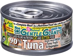 Gentle Giants Natural Non-GMO Tuna Grain-Free Cat & Kitten Canned Cat Food, 3-oz, case of 24