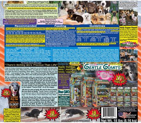 Show full view: Gentle Giants Non-GMO Dog & Puppy Food Grain-Free Salmon Dry Dog Food, 18-lb bag slide 7 of 11