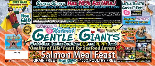 Show full view: Gentle Giants Non-GMO Dog & Puppy Food Grain-Free Salmon Dry Dog Food, 18-lb bag slide 8 of 11