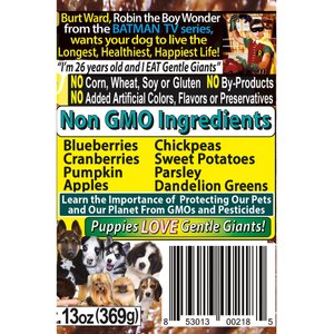 Gentle Giants Non-GMO Grain-Free 90% Beef Wet Dog Food, 13-oz can, case of 12