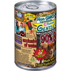 Gentle Giants Non-GMO Grain-Free 90% Beef Wet Dog Food, 13-oz can, case of 12
