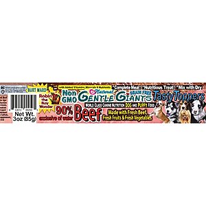Gentle Giants Non-GMO Grain-Free 90% Beef Wet Dog Food, 3-oz can, case of 24