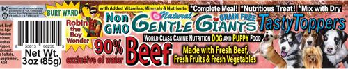 Show full view: Gentle Giants Non-GMO Grain-Free 90% Beef Wet Dog Food, 3-oz can, case of 24 slide 7 of 11