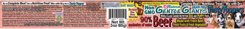 Show full view: Gentle Giants Non-GMO Grain-Free 90% Beef Wet Dog Food, 3-oz can, case of 24 slide 8 of 11