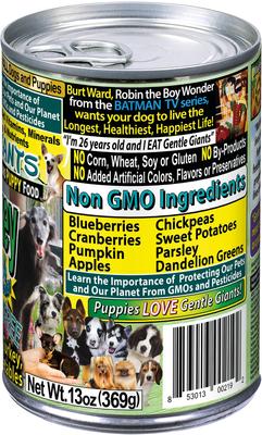 Show full view: Gentle Giants Non-GMO Grain-Free 90% Turkey Wet Dog Food, 13-oz can, case of 12 slide 6 of 11
