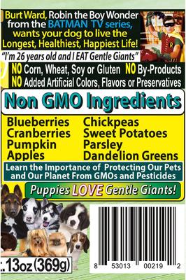 Show full view: Gentle Giants Non-GMO Grain-Free 90% Turkey Wet Dog Food, 13-oz can, case of 12 slide 7 of 11