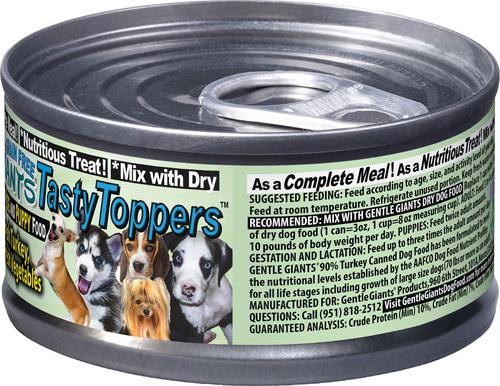 Show full view: Gentle Giants Non-GMO Grain-Free 90% Turkey Wet Dog Food, 3-oz can, case of 24 slide 4 of 11