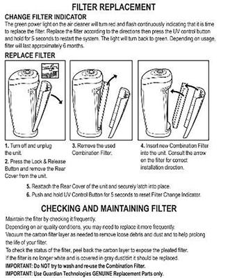 Show full view: Germ Guardian AC4825DLX HEPA Filter Air Purifier slide 9 of 9