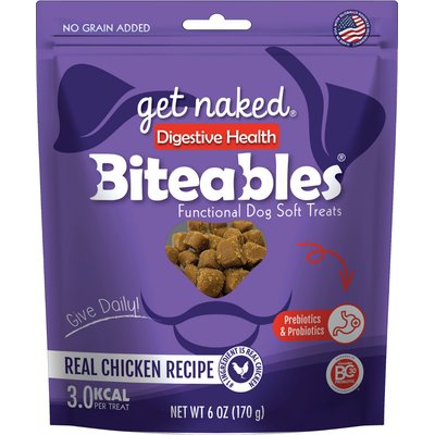 Get Naked Get Naked Biteables Functional Digestive Health Real Chicken Recipe Dog Treats, 6-oz bag