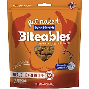 Get Naked Biteables Functional Joint Health Real Chicken Recipe Dog Treats, 6-oz bag