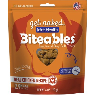 Get Naked Get Naked Biteables Functional Joint Health Real Chicken Recipe Dog Treats, 6-oz bag