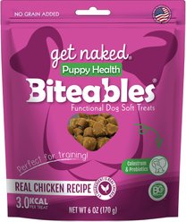 Get Naked Biteables Functional Real Chicken Recipe Puppy Treats, 6-oz bag