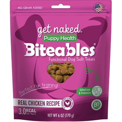 Get Naked Get Naked Biteables Functional Real Chicken Recipe Puppy Treats, 6-oz bag