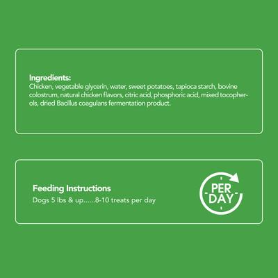 Show full view: Get Naked Biteables Functional Real Chicken Recipe Puppy Treats, 6-oz bag slide 4 of 8