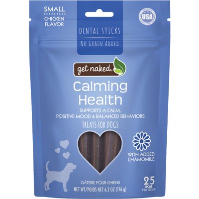 Get Naked Get Naked Calming Health Dental Sticks Chicken Flavor Grain-Free Small Dog Treats, 6.2-oz bag