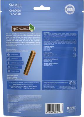 Show full view: Get Naked Calming Health Dental Sticks Chicken Flavor Grain-Free Small Dog Treats, 6.2-oz bag slide 3 of 8