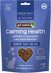 Get Naked Calming Health Grain-Free Salmon & Cheese Flavor Crunchy Cat Treats, 2.5-oz bag
