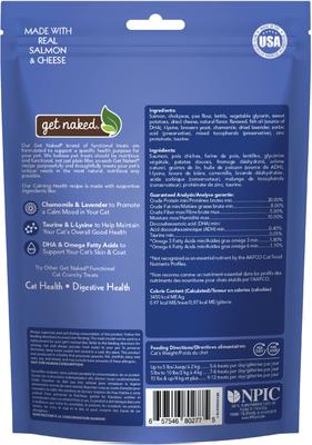 Show full view: Get Naked Calming Health Grain-Free Salmon & Cheese Flavor Crunchy Cat Treats, 2.5-oz bag slide 3 of 8
