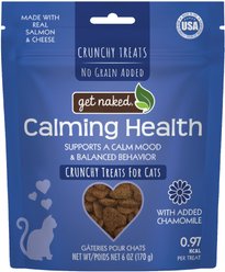 Get Naked Calming Health Grain-Free Salmon & Cheese Flavor Crunchy Cat Treats, 6-oz bag