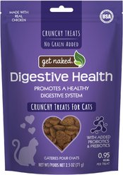 Get Naked Digestive Health Grain-Free Chicken Flavor Crunchy Cat Treats, 2.5-oz bag