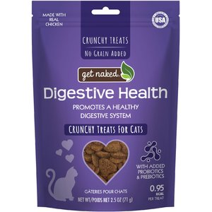 Get Naked Digestive Health Grain-Free Chicken Flavor Crunchy Cat Treats, 2.5-oz bag